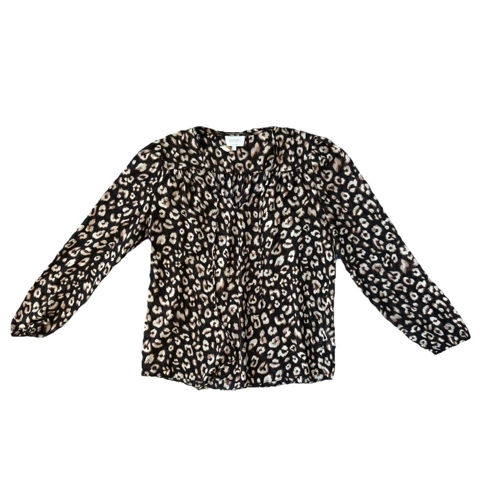 Laundry By Shell Segal Animal Print Blouse Women’s Size 8